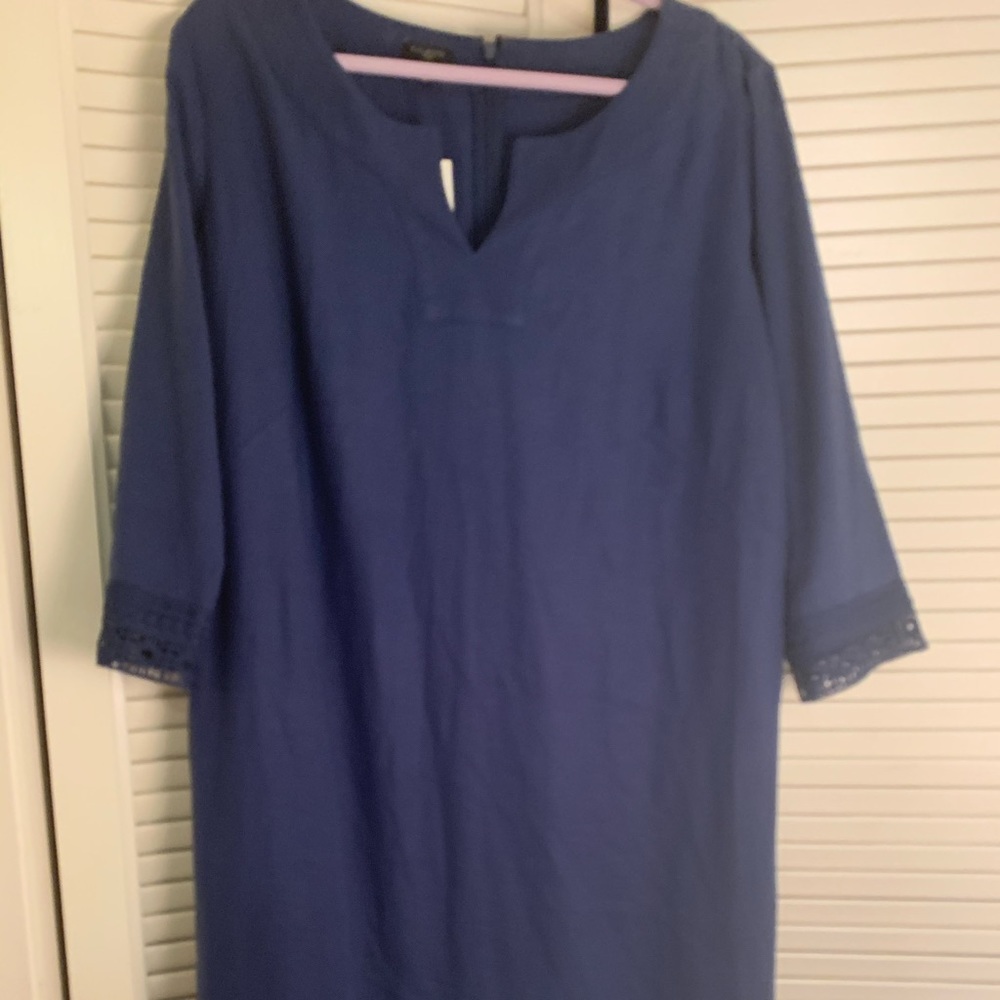 NWT Talbots blue tunic dress 14W